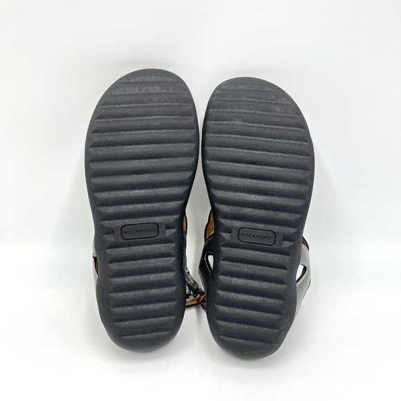 Rockport Women's Ramona T-Strap Pewter Silver Summer Sandals Shoes Size 7 NEW - Picture 9 of 13